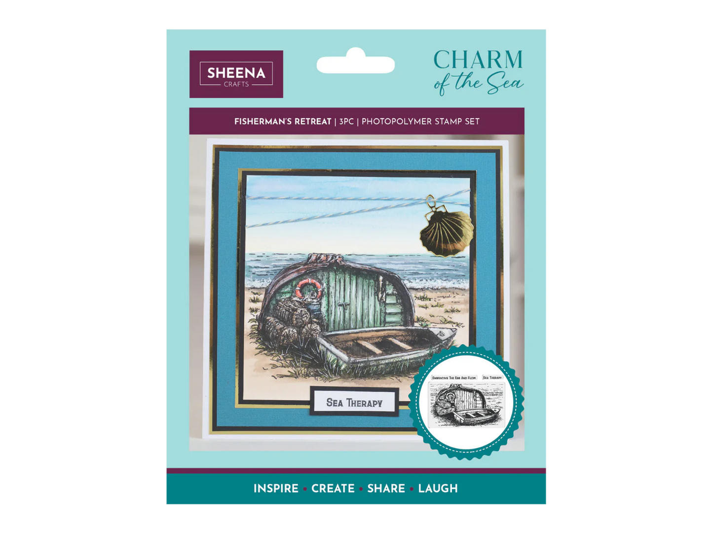Sheena Douglass Charm of the Sea Photopolymer Stamp Set - Fishermans Retreat
