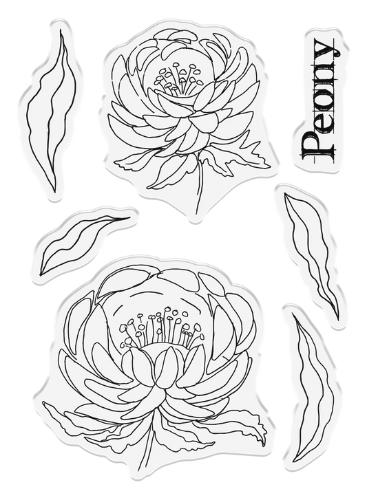 Sheena Douglass Watercolour Fusion Photopolymer Stamp - Perfect Peony