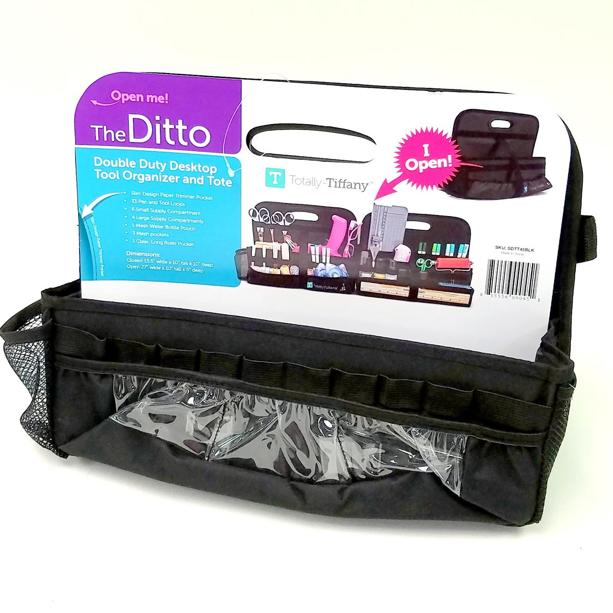 Totally Tiffany - Ditto - Double-Sided Tabletop Organizer - Black