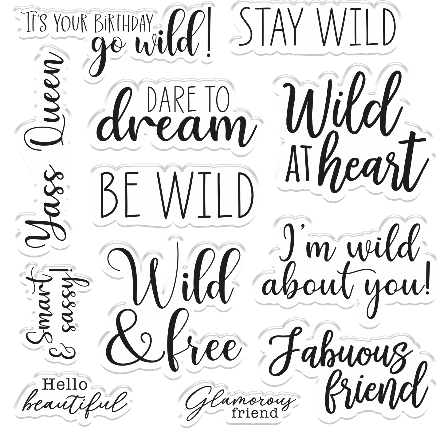 Signature Collection - Wild at Heart - Clear Acrylic Stamp - Stay Wild