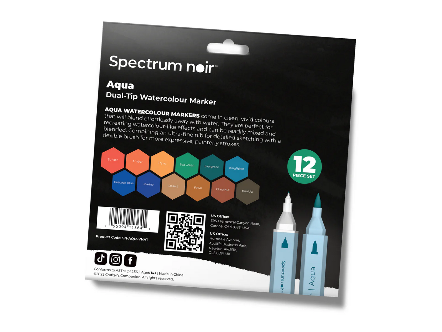 Spectrum Noir-Aqua 12pc-Vivid Nature