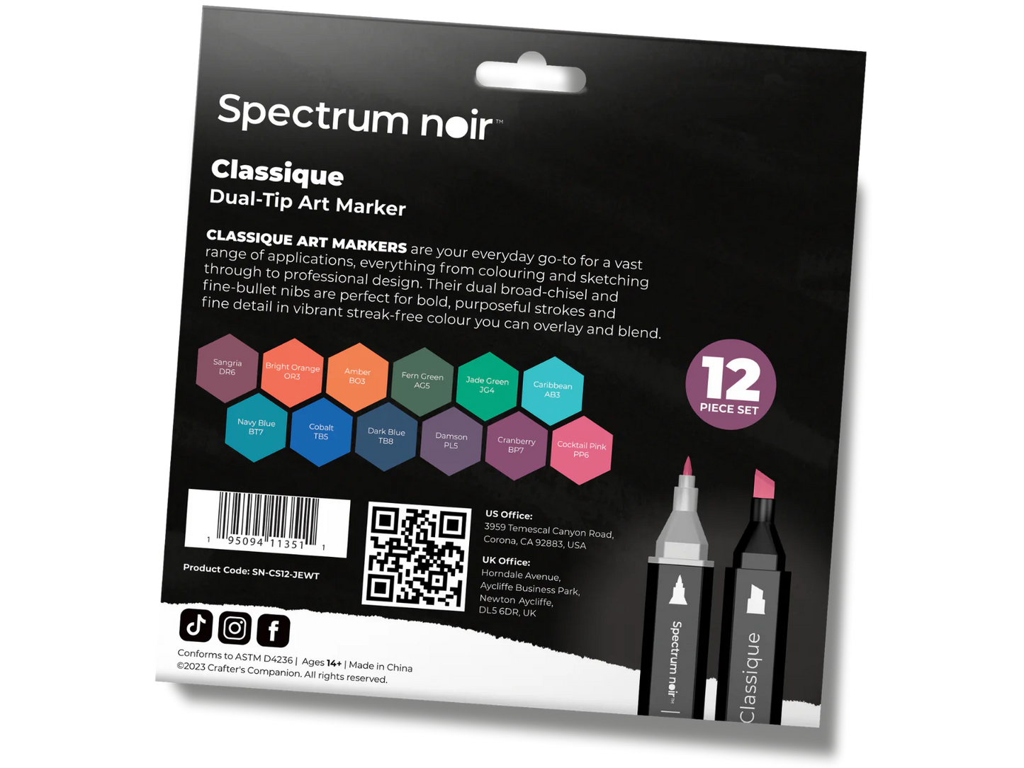 Spectrum Noir-Classique 12pc-Jewel Tones