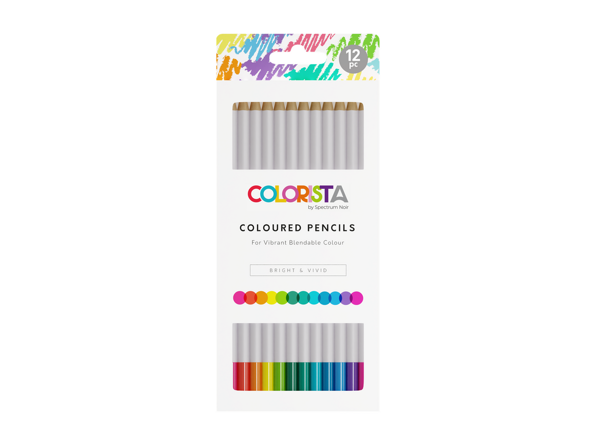 Crafter's Companion Colorista Bright and Vivid 12 Piece Colored Pencils