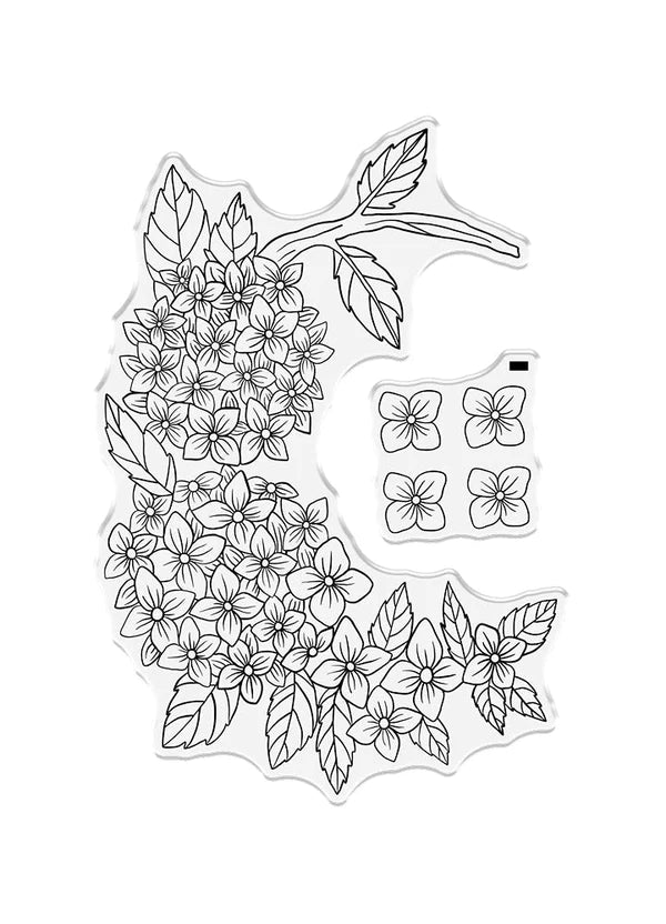 Nature's Garden - Hydrangea - Clear Acrylic Stamps - Charming Sentiments