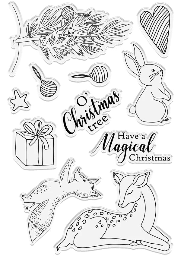 Sara Signature Watercolour Christmas Acrylic Stamp Set - Magical Christmas
