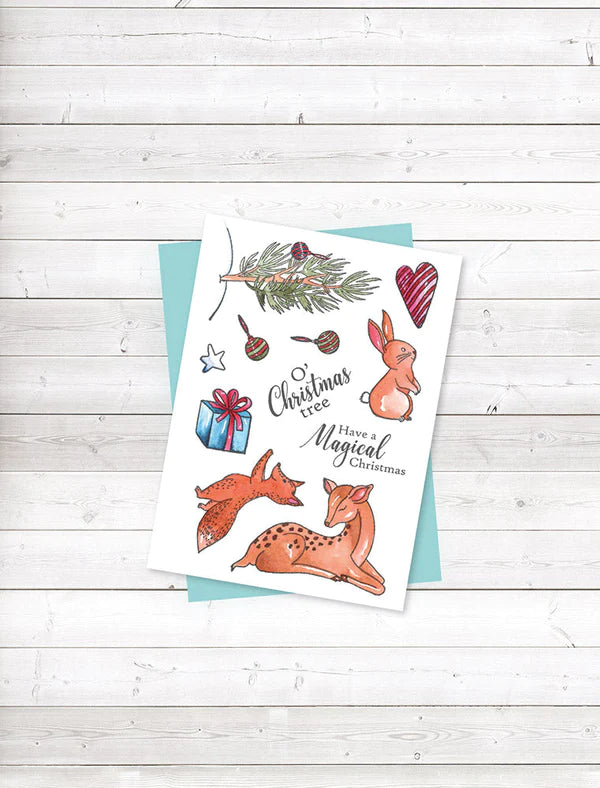 Sara Signature Watercolour Christmas Acrylic Stamp Set - Magical Christmas