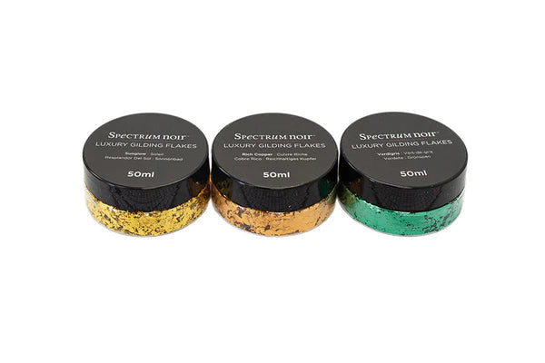 Spectrum Noir 50ml Luxury Gilding Flakes - Patina (3PC)