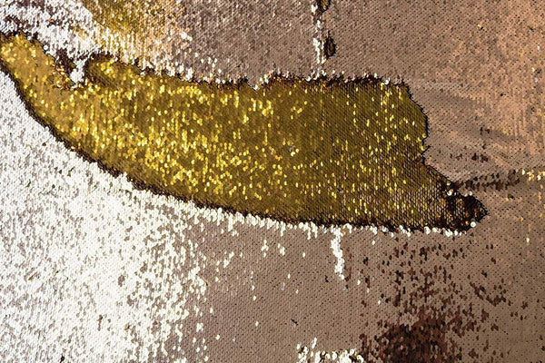 Threaders Sequin Fabric - Rose Gold and Gold