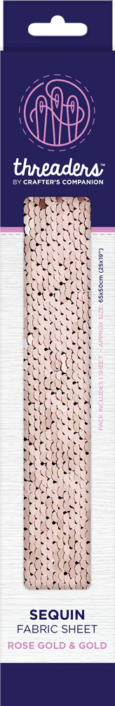 Threaders Sequin Fabric - Rose Gold and Gold