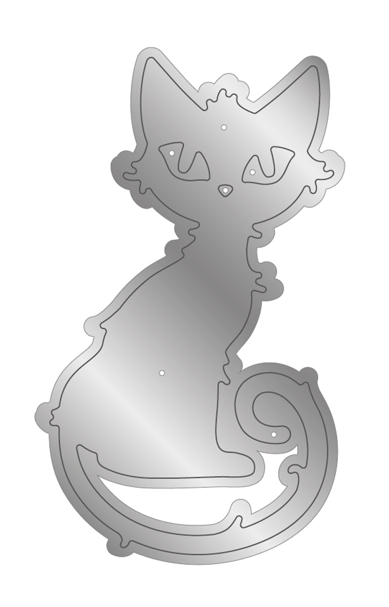 Vintage Halloween Metal Die - Cat