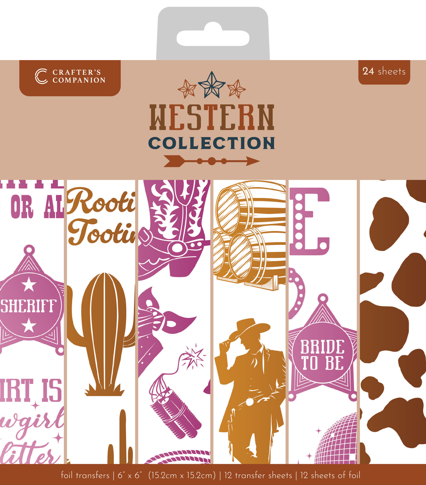 Western Collection 6”x6” Foil Transfers