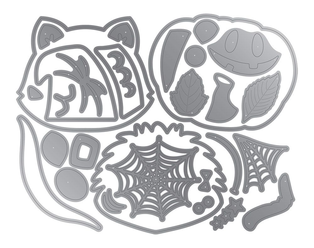 Crafters Companion Die & Stencil Set - Halloween Treat Boxes