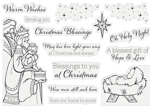 Gemini Photo Frame Stamp and Die - Christmas Blessings