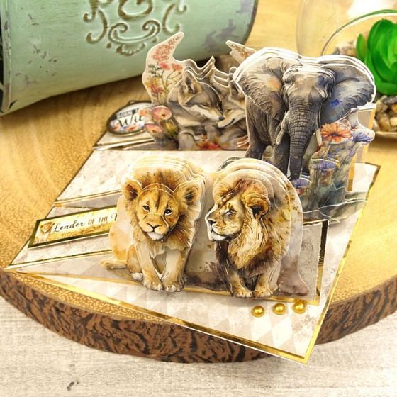 Brilliant Beasts Decoupage Topper Sheet