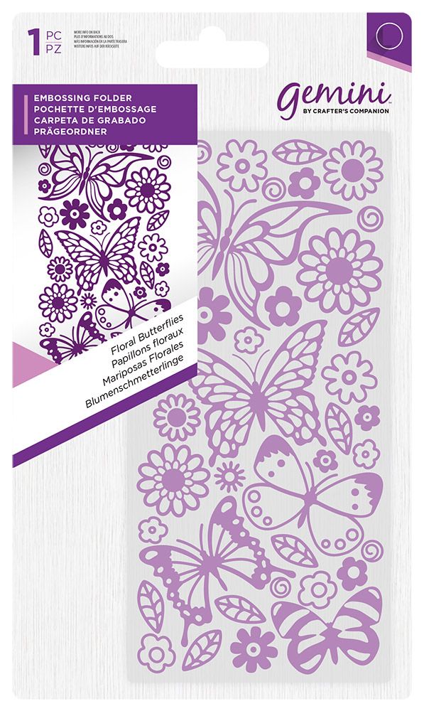 Gemini Embossing Folder - Floral Butterflies