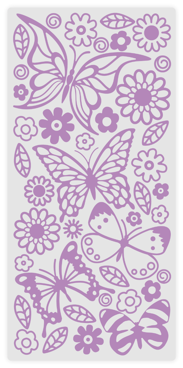 Gemini Embossing Folder - Floral Butterflies