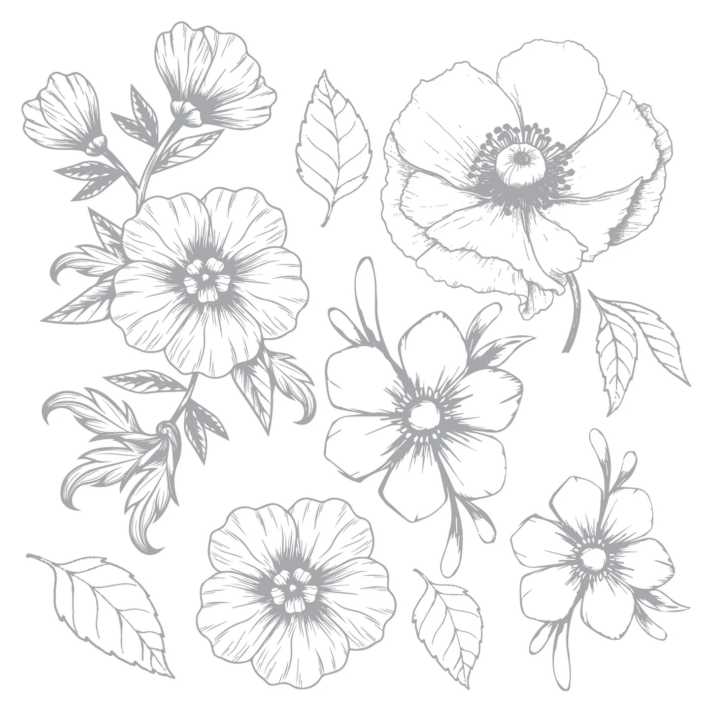 Nature's Garden Flora & Fauna 6"x6" Foil Transfers