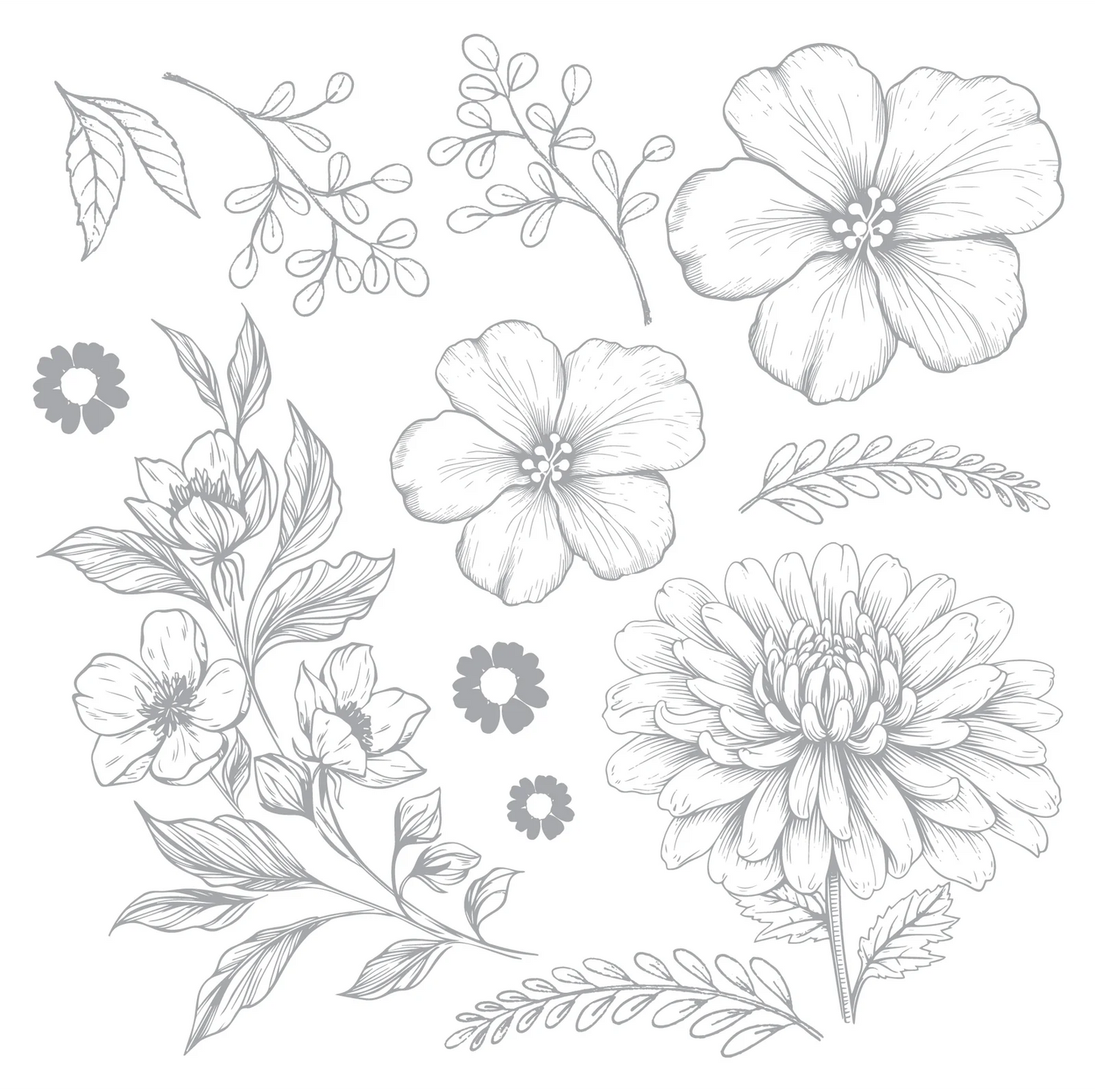 Nature's Garden Flora & Fauna 6"x6" Foil Transfers