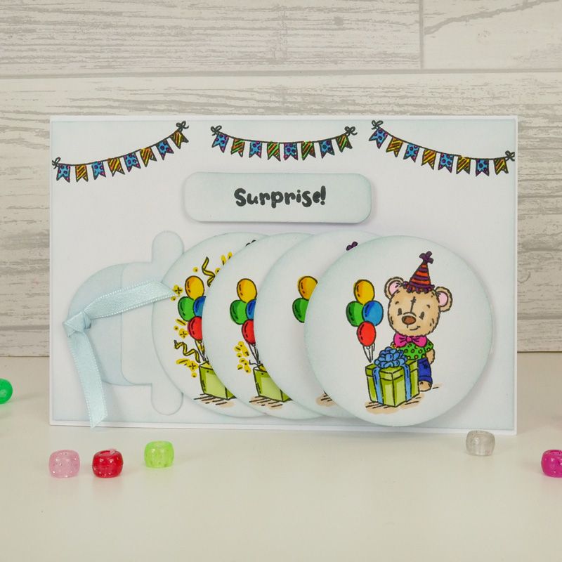 For the Love of Stamps - Teddy Surprise A6 Stamp Set