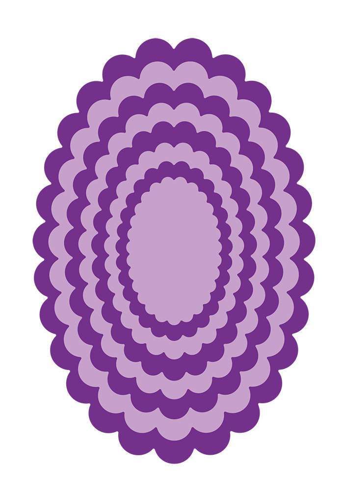 Gemini Elements Metal Die - Scalloped Edge Oval
