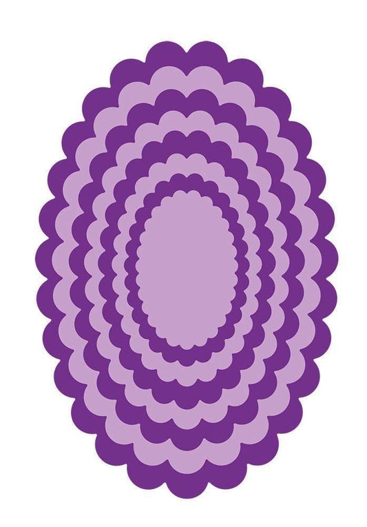Gemini Elements Metal Die - Scalloped Edge Oval
