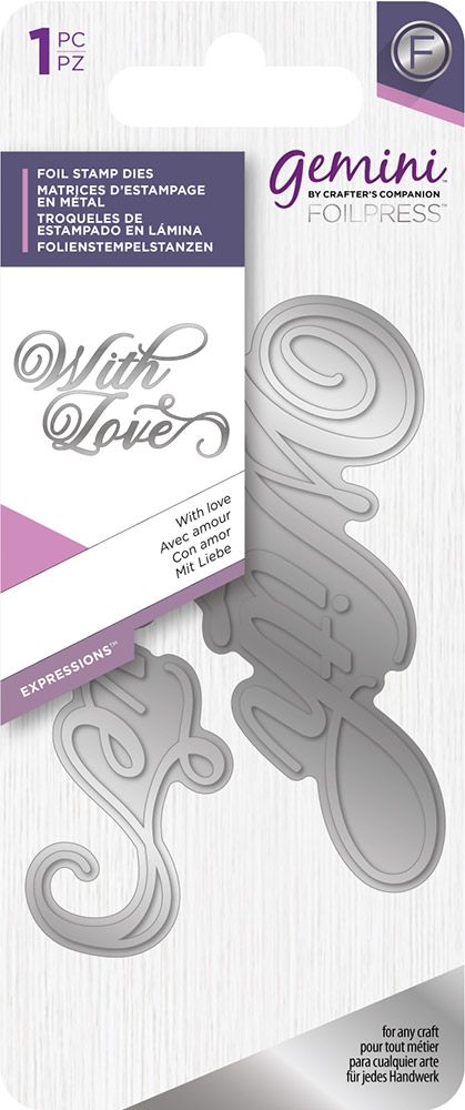 Gemini - Foil Stamp Word Die - With Love
