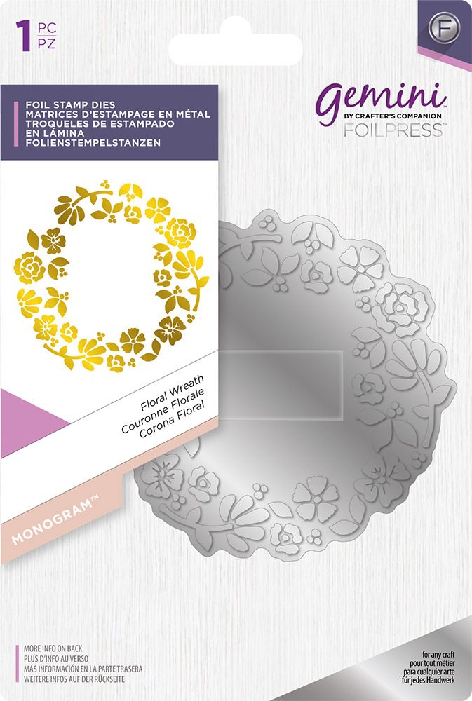 Gemini - Monogram Foil Stamp - Floral Wreath