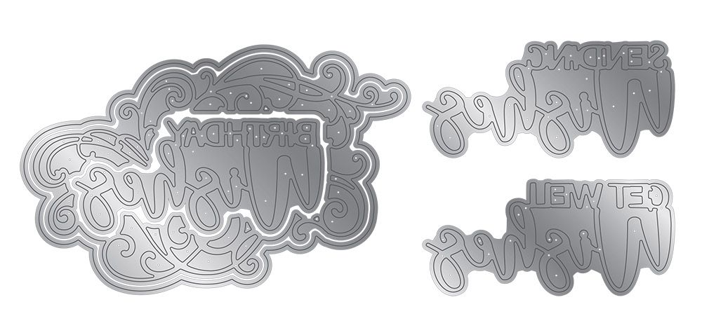 Interchangeable Sentiment Dies - Ornate Swirls