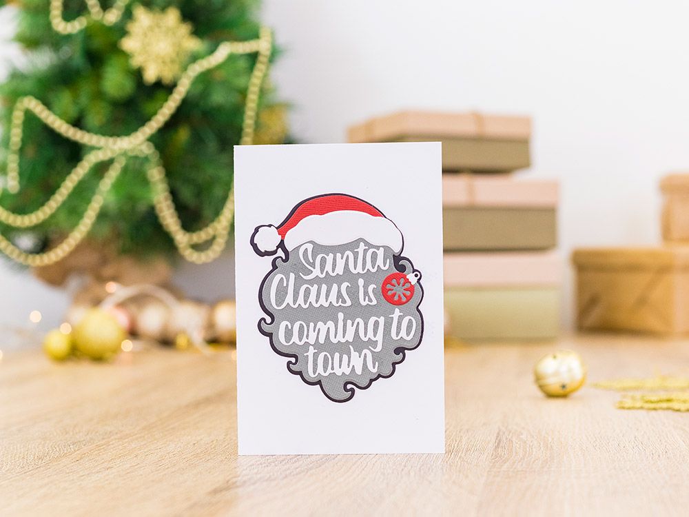 Gemini Layerable Sentiments Christmas Expressions Die - Santa Claus Is Coming To Town