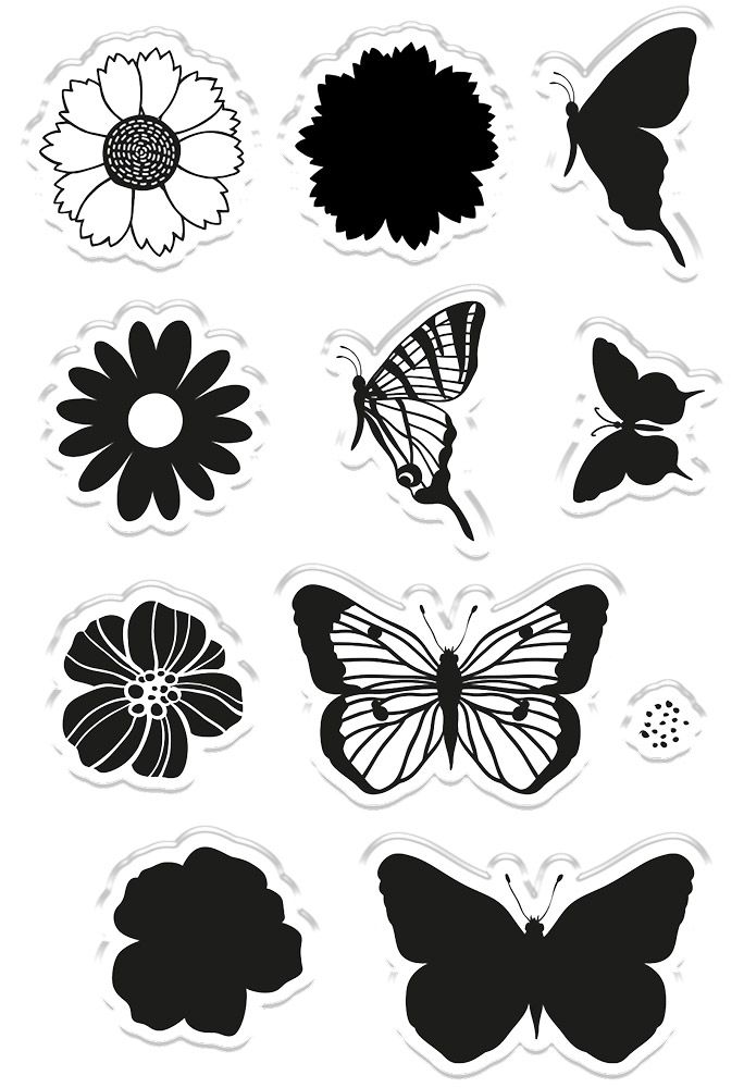 Crafters Companion Photopolymer Stamp - Butterflies & Blooms