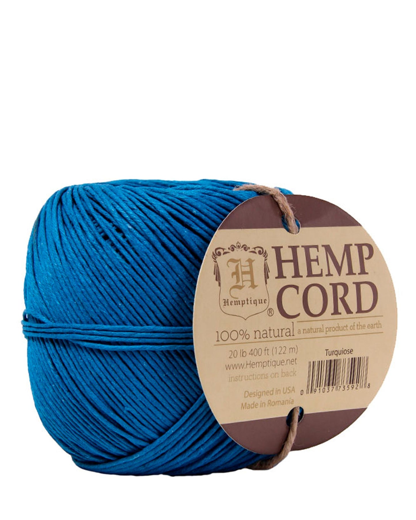 Hemptique #20 Hemp Cord Balls 100G 400FT - Turquoise