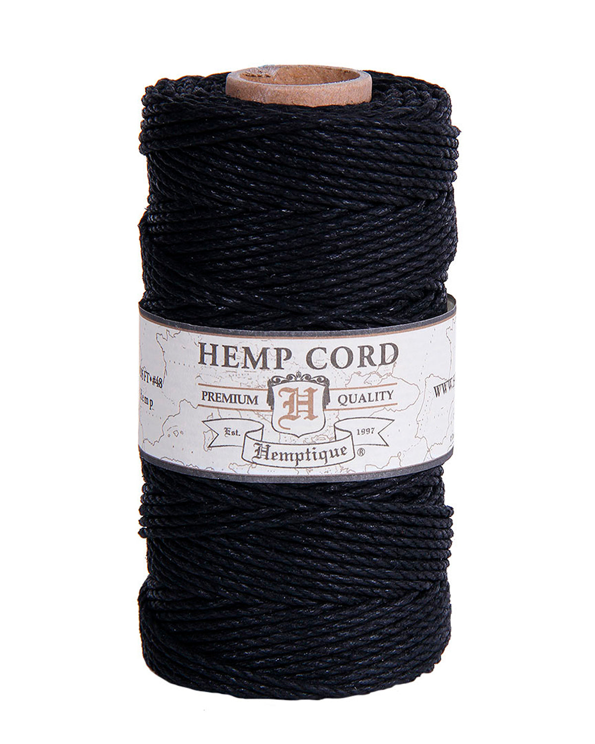 Hemptique #48 Hemp Cord Spools 100G - Black