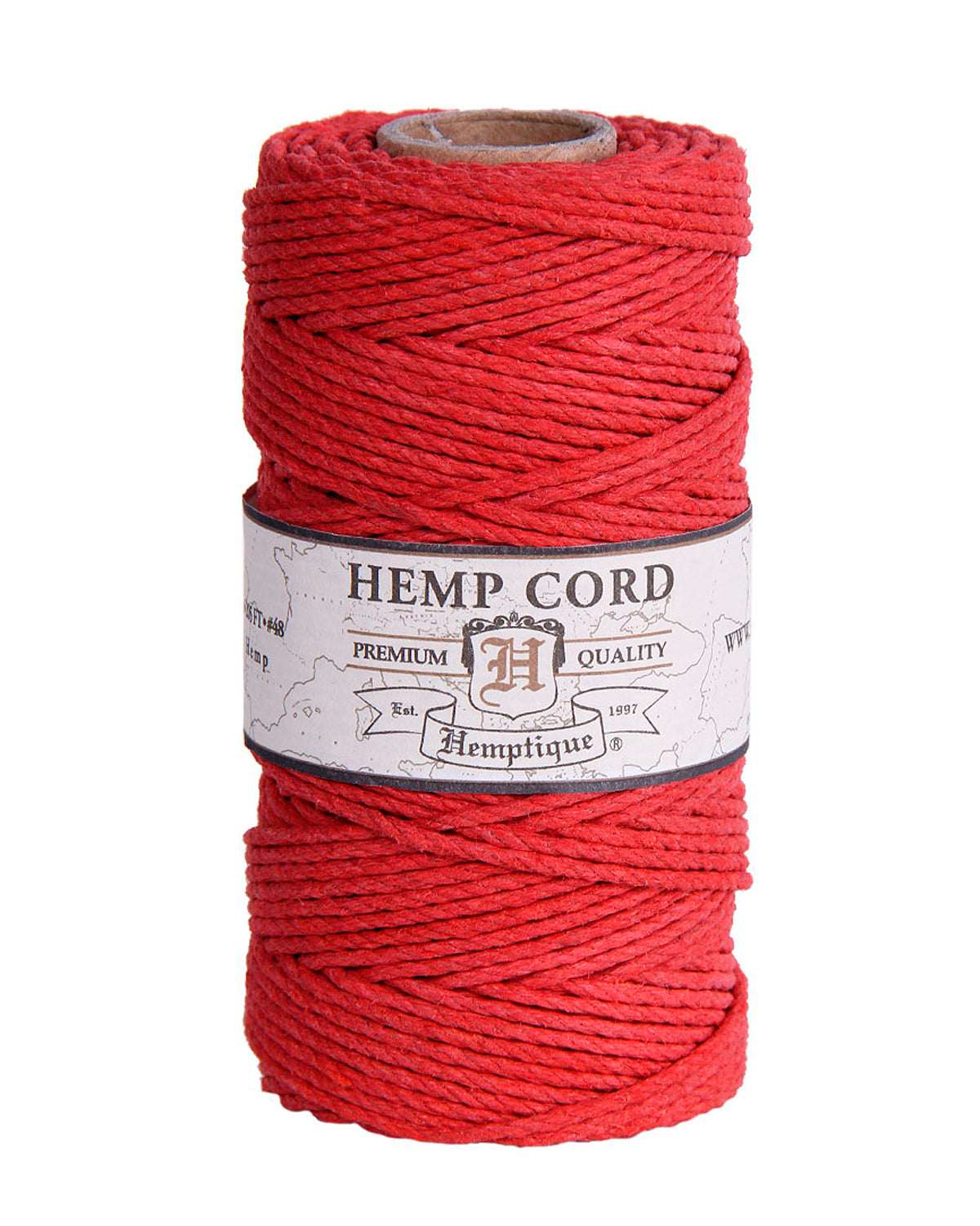 Hemptique #48 Hemp Cord Spools 100G - Red