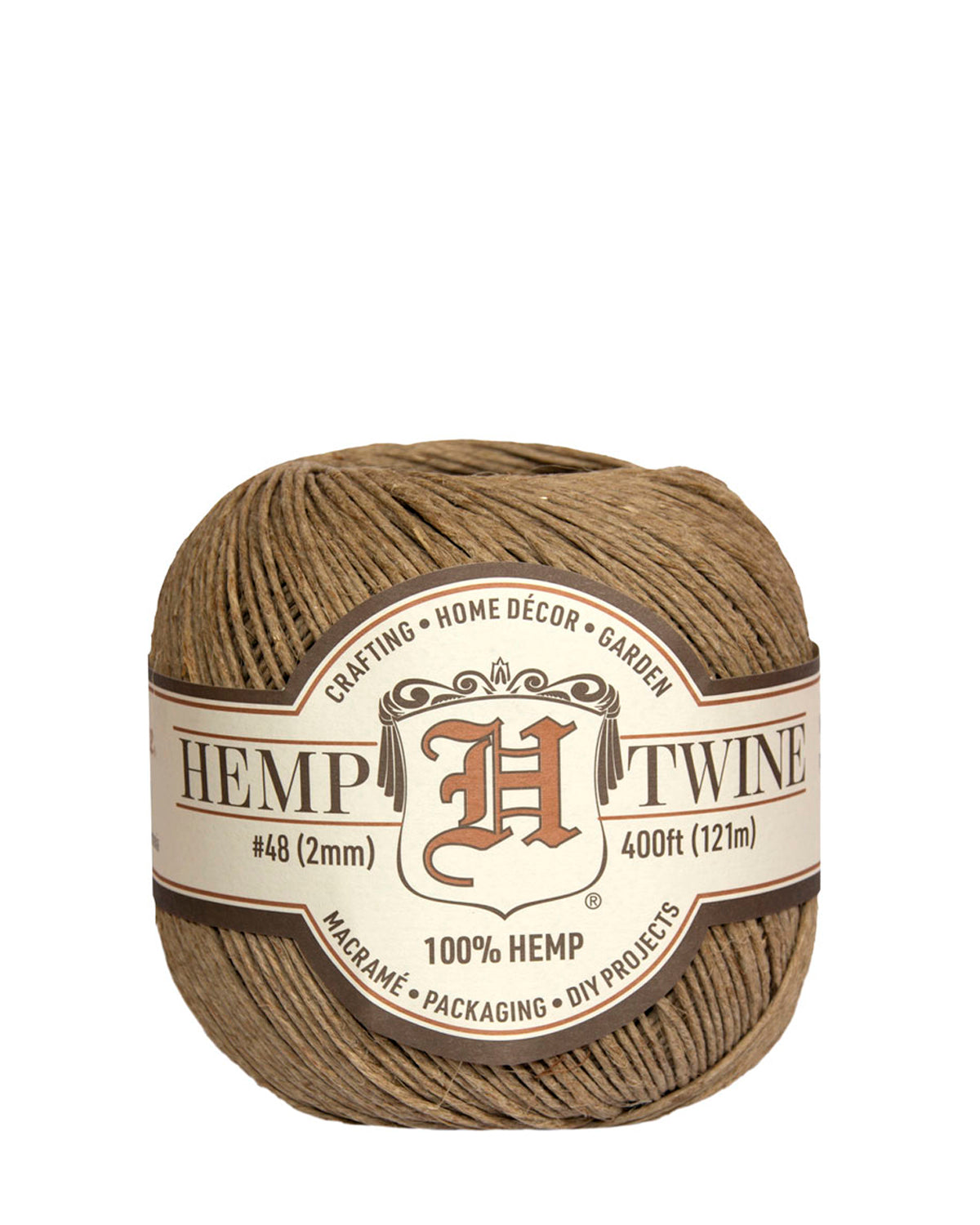 Hemptique Hemp Twine Balls Natural 400FT/121M - 2mm (48lb)