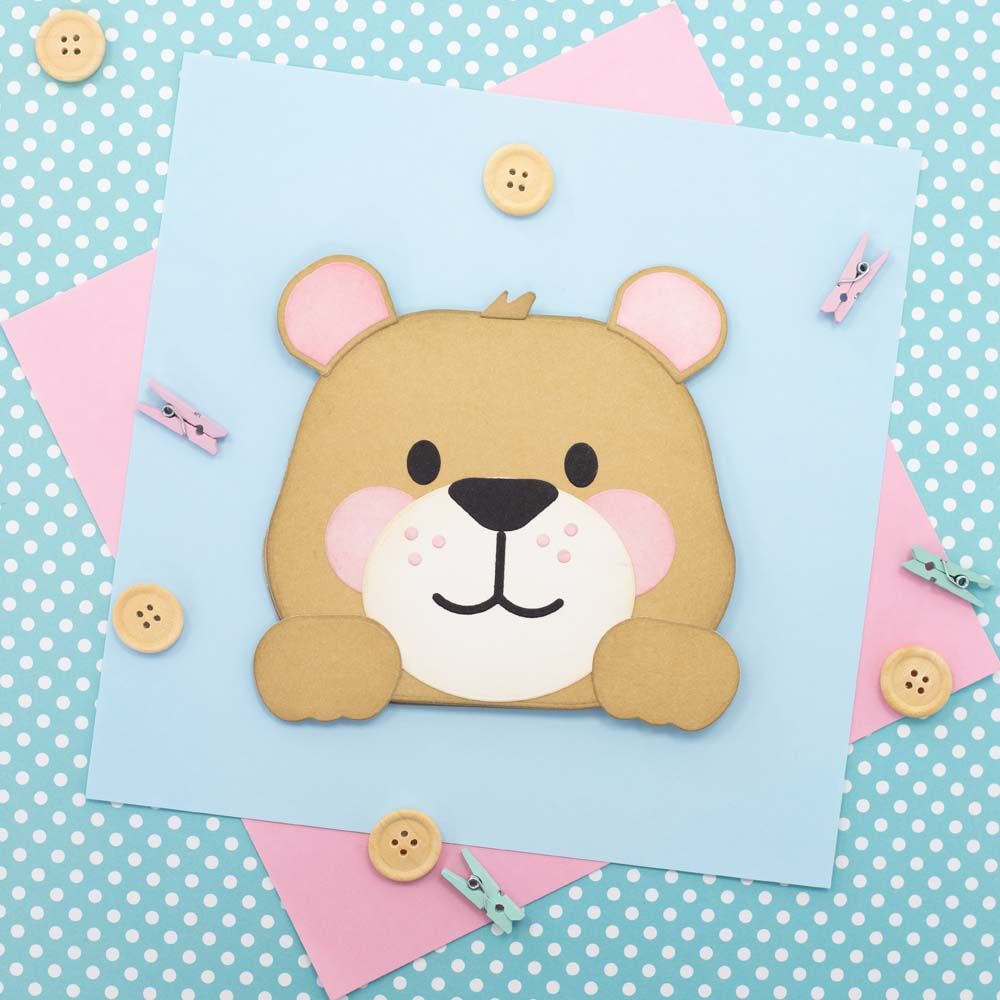 Crafter's Companion Shaped Card Bases Bear Hugs Collection