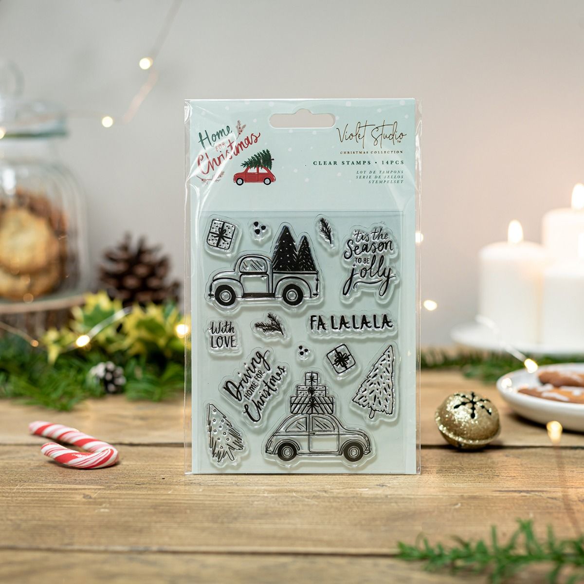 Violet Studios Clear Stamp Set - Home for Christmas