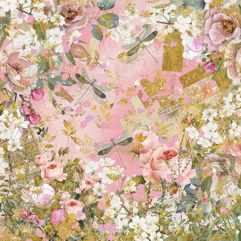 Nature's Garden Vintage Rose 6" x 6" Paper Pad