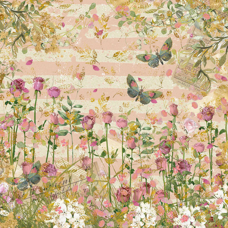 Nature's Garden Vintage Rose 12" x 12" Paper Pad