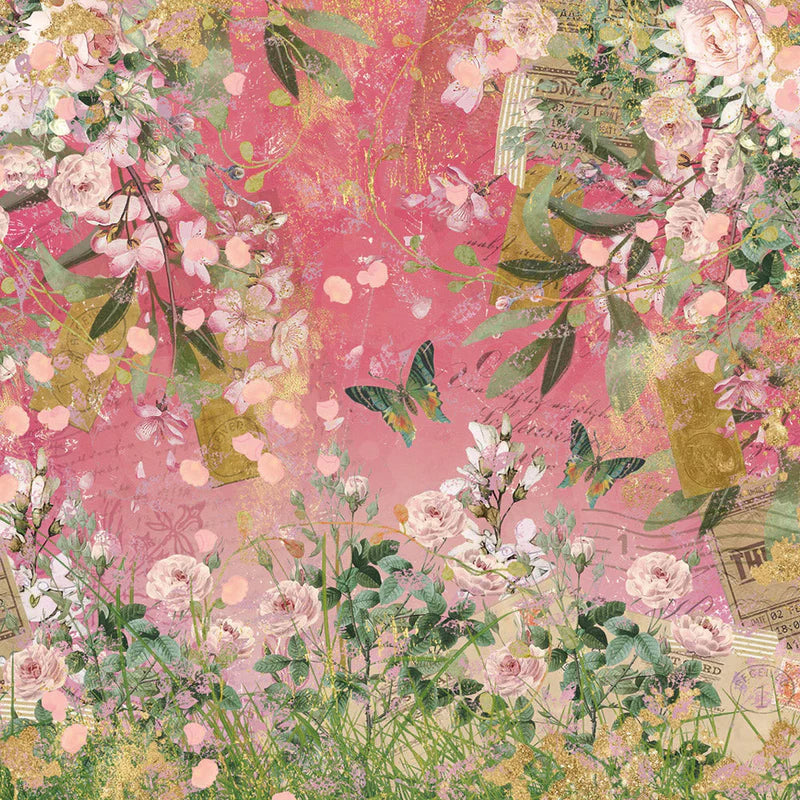 Nature's Garden Vintage Rose 12" x 12" Paper Pad