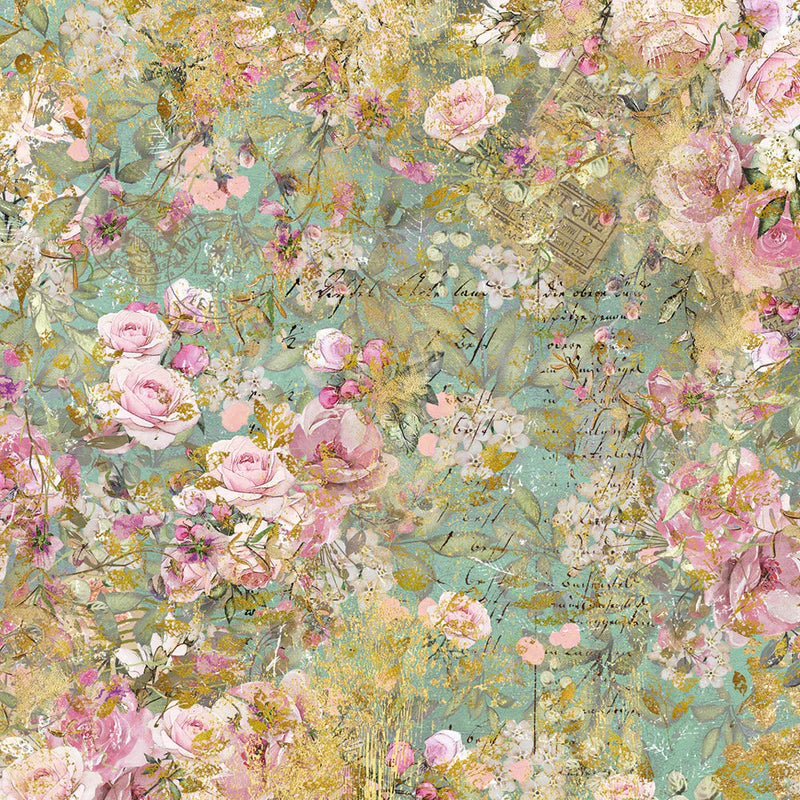 Nature's Garden Vintage Rose 12" x 12" Paper Pad