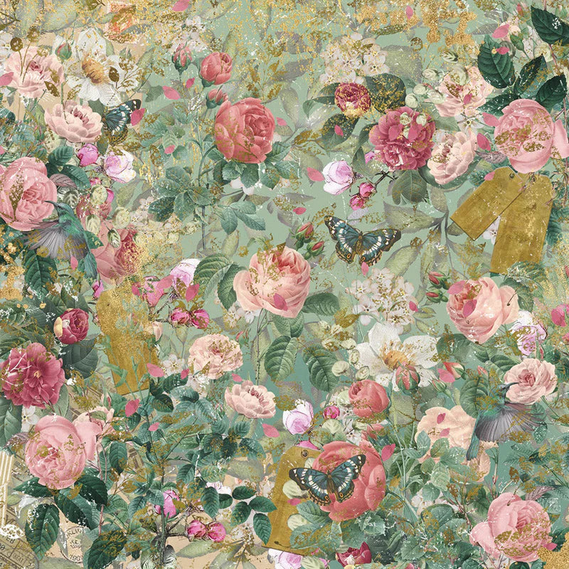 Nature's Garden Vintage Rose 12" x 12" Paper Pad