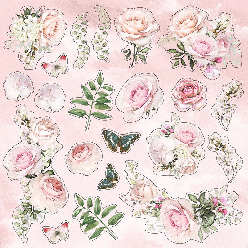 Nature's Garden Vintage Rose 8 " x 8" Topper Pad