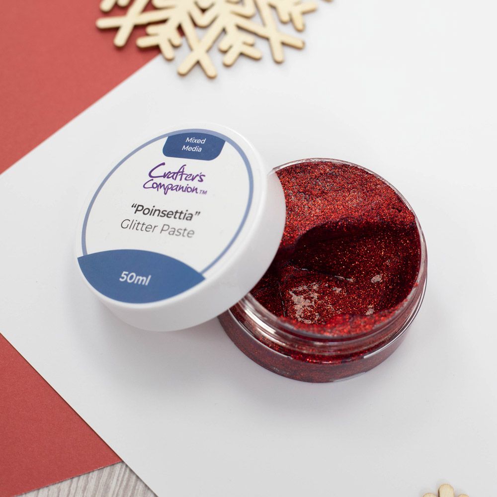 Crafter’s Companion - Mixed Media - Glitter Paste - Poinsettia