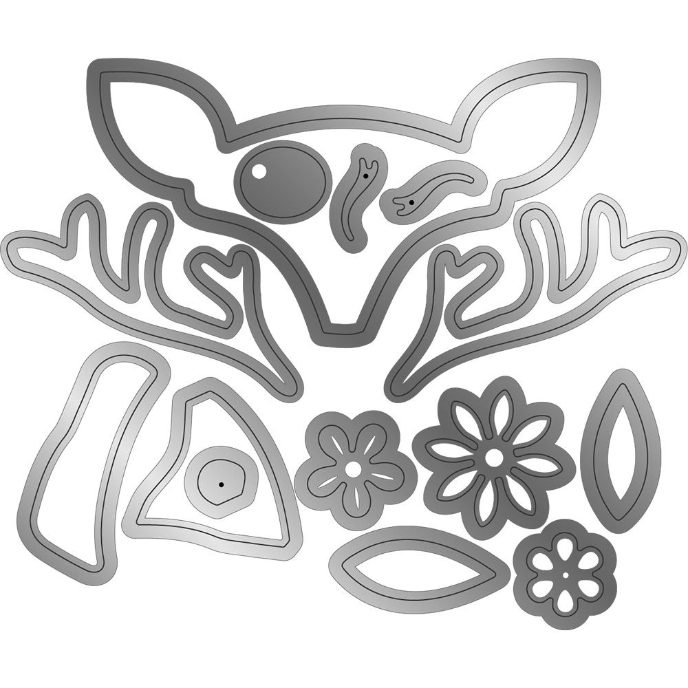 The Reindeer Collection - Metal Dies - Joyful Deer