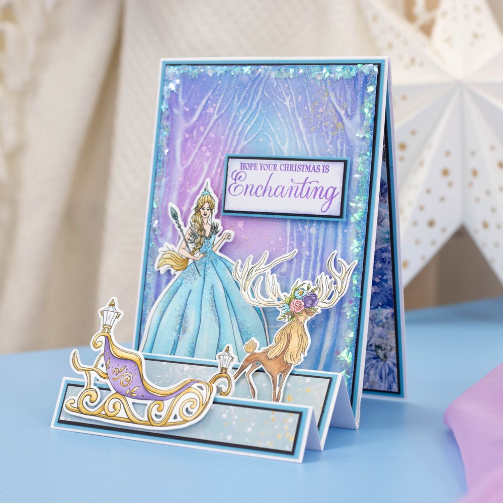 Sara Signature The Snow Queen Stamp and Die - Midnight Sleigh Ride