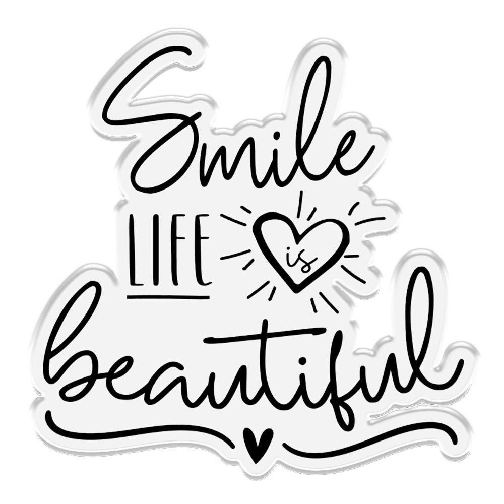 Crafters Companion - Photopolymer Stamp - Life Is Beautiful