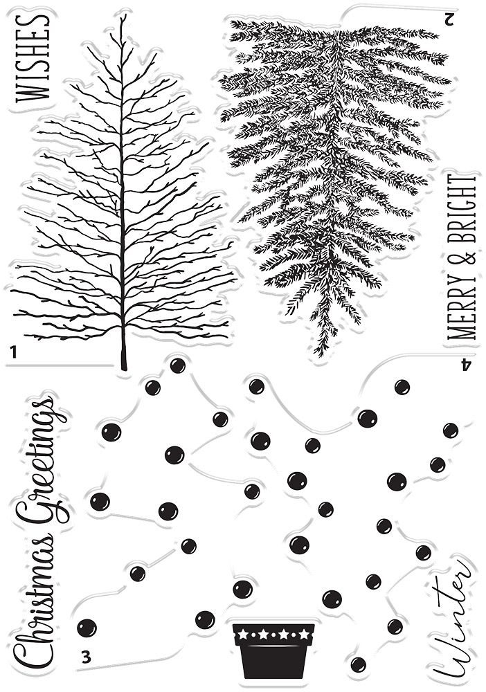 Gemini Christmas Layering Stamp & Die - Decorate The Tree