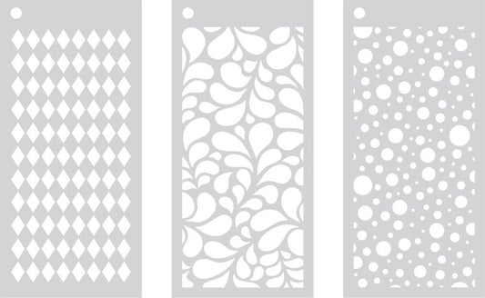Crafters Companion Stencil Set - Stylish Trio