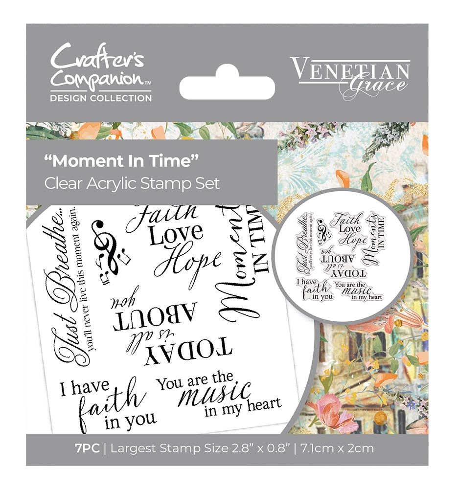 Venetian Grace Clear Acrylic Stamps – Moment in time