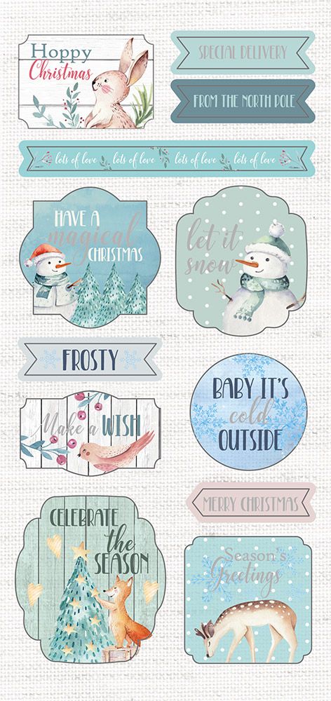 Sara Signature Watercolour Christmas - 3D Character Topper Sheet